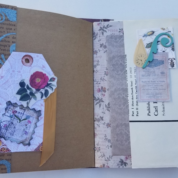 Large Vintage style Junk Journal Loaded Authentic Vintage Pieces 74 pages - Picture 7 of 8